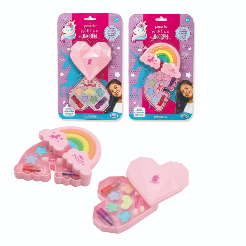 Peperilla - Make Up Unicorns bag with eyeshadows, blushers, lipsticks and applicators