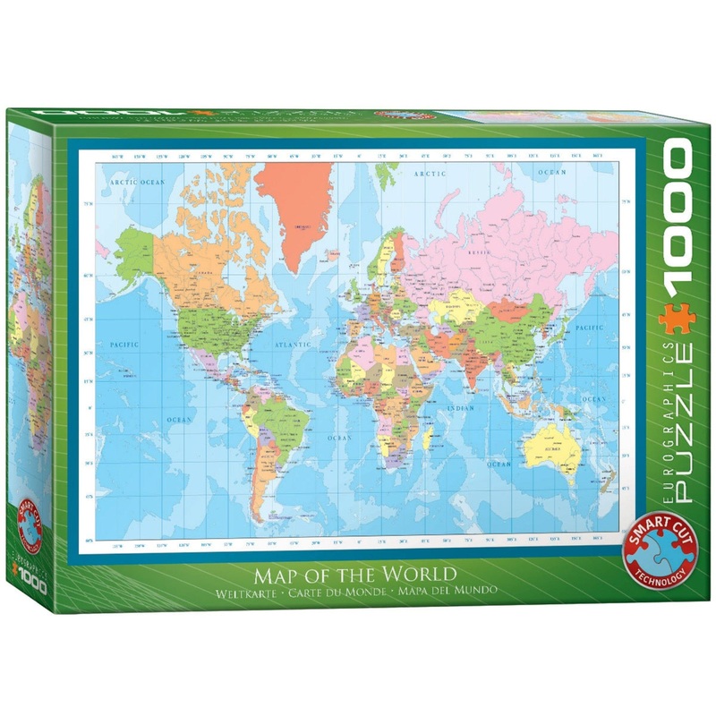 Puzzle da 1000 Pezzi - Modern Map of the World