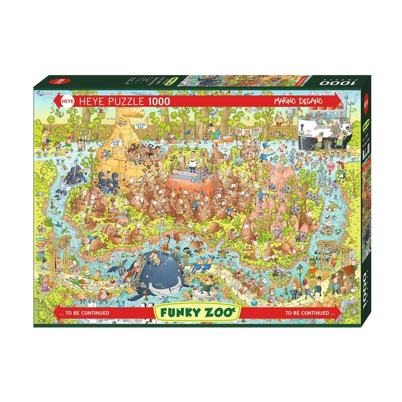 1000 Piece Puzzle - Marino Degano: Funky Zoo, Australian Habitat