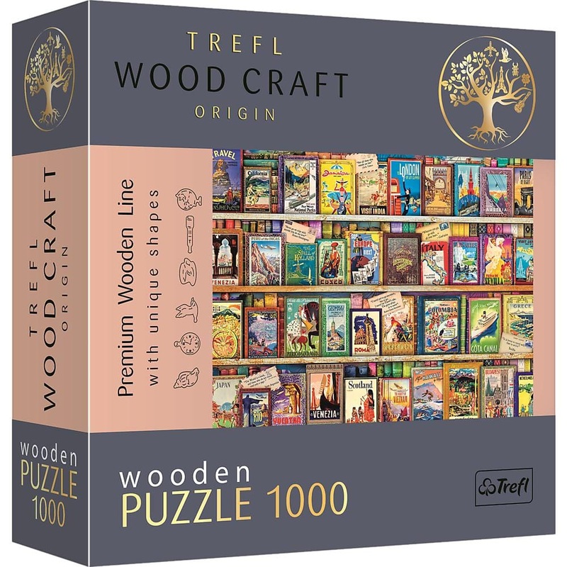 1000 Piece Wooden Puzzle - World Travel Guides