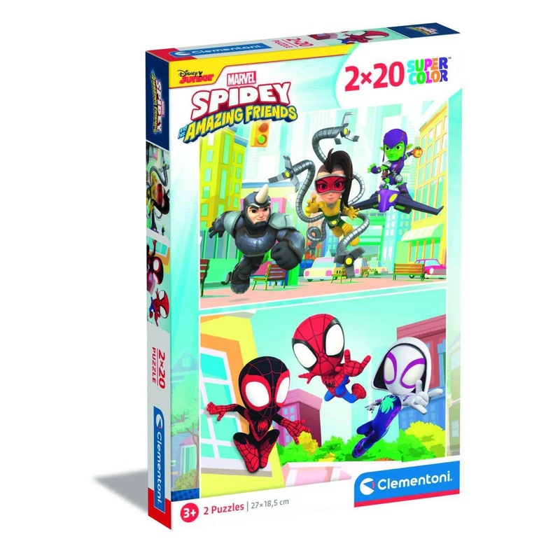 2 Puzzle da 20 Pezzi - Marvel: Spidey Amazing Friends