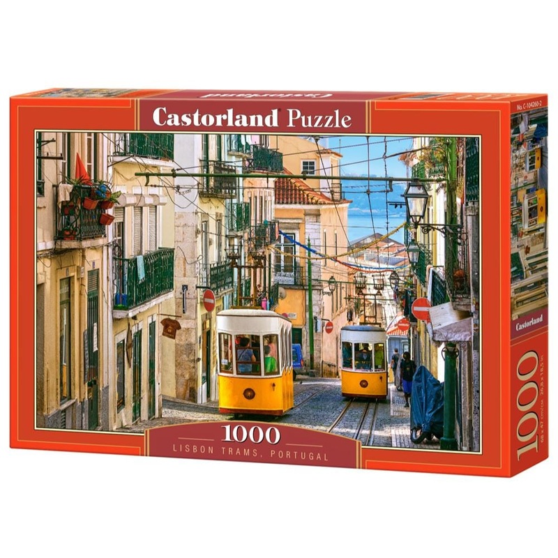 1000 Piece Puzzle - Lisbon Trams, Portugal