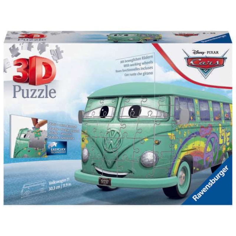 184 Piece 3D Puzzle - Cars: Fillmore, Volkswagen Van