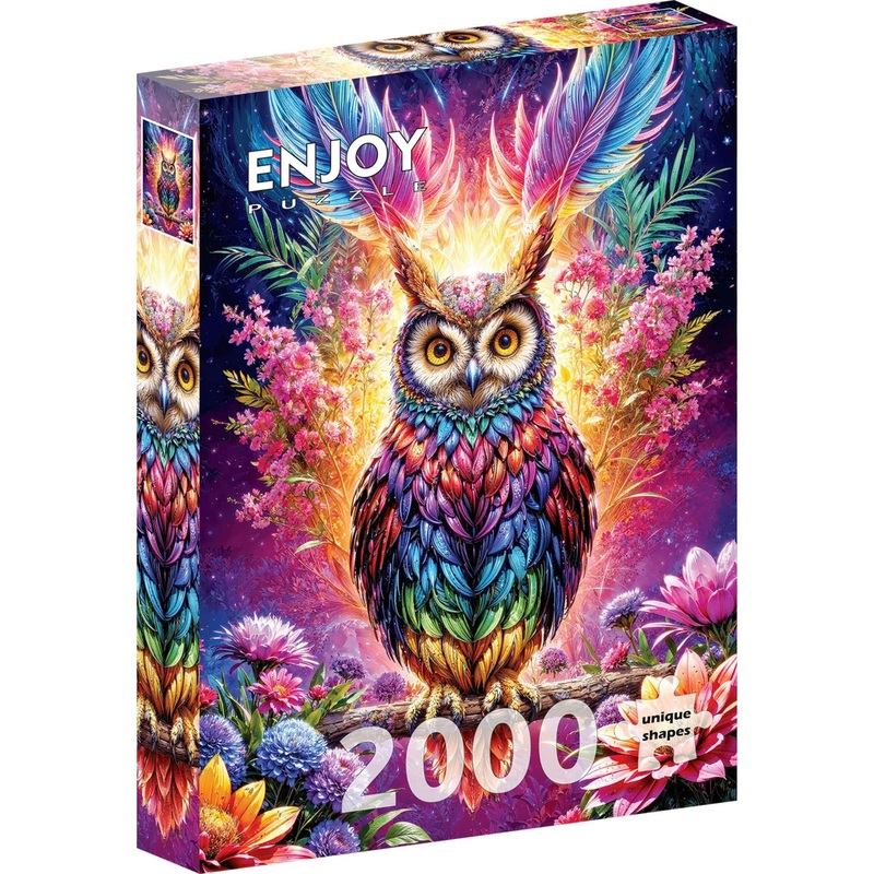 2000 piece puzzle - Neon Owl