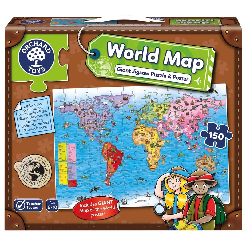 World Map Puzzle & Poster