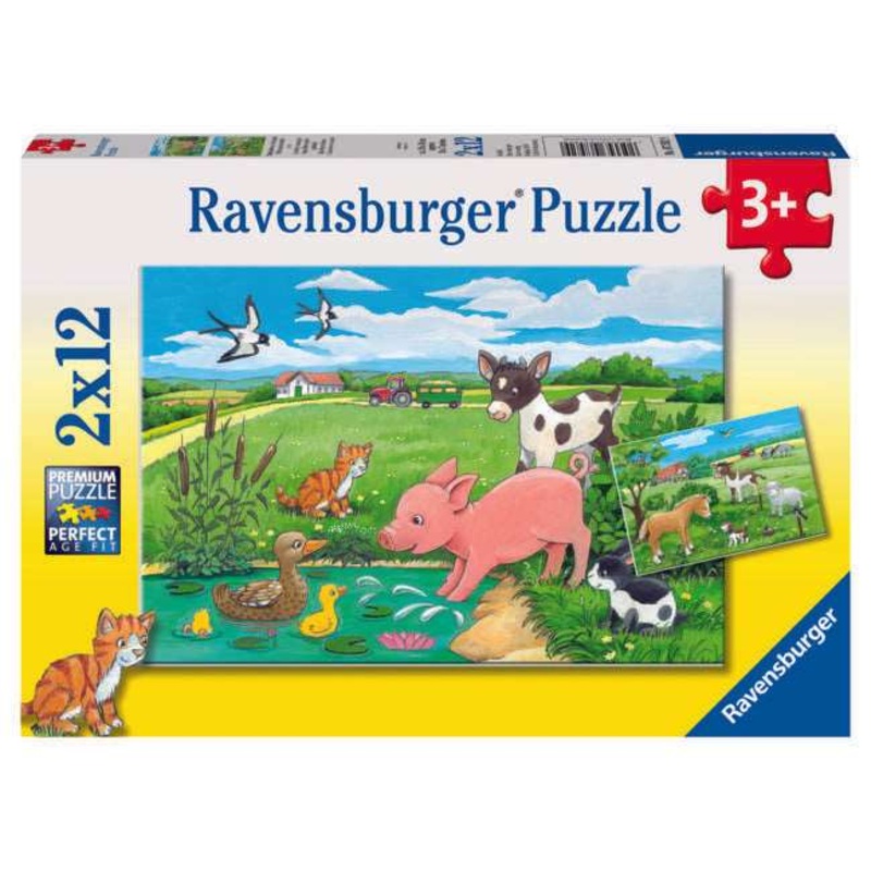 2 12 Piece Puzzle - Countryside Puppies
