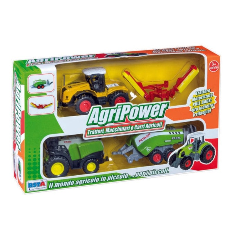 PLAYSET AGRIPOWER DIE CASTC.VEICOLO PULLBACK