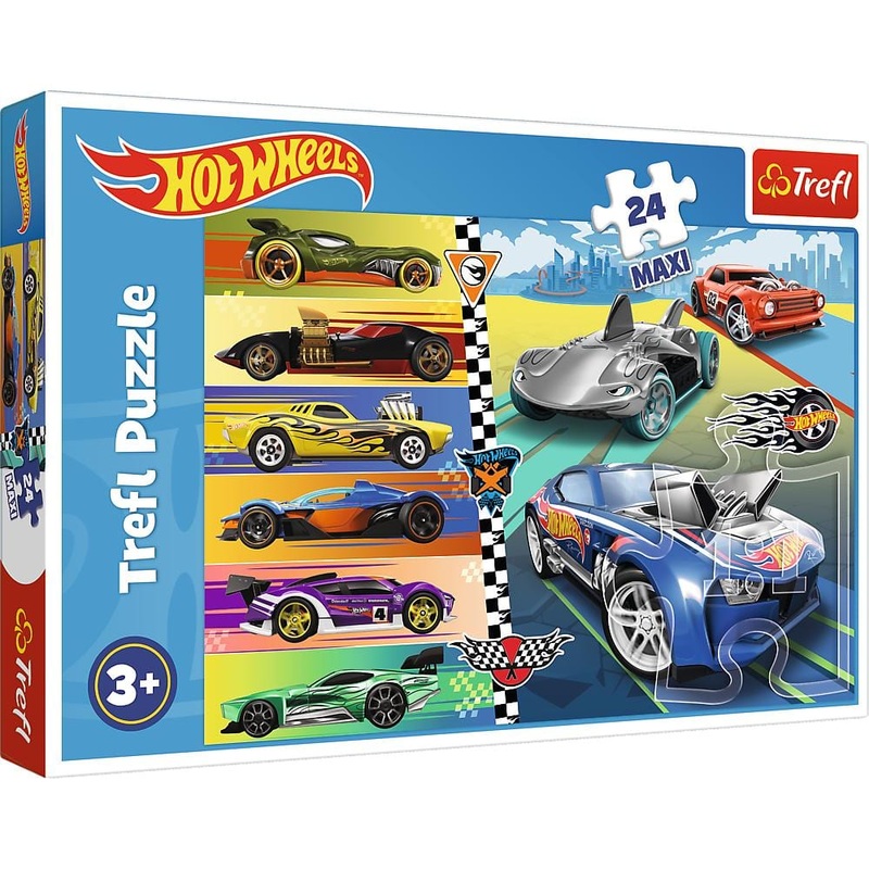 Puzzle da 24 Pezzi Maxi - Hot Wheels: Fast Hot Wheels