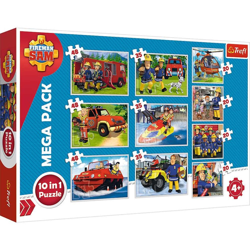 10 Puzzle in 1 - Fireman Sam: Sam's Rescue Team