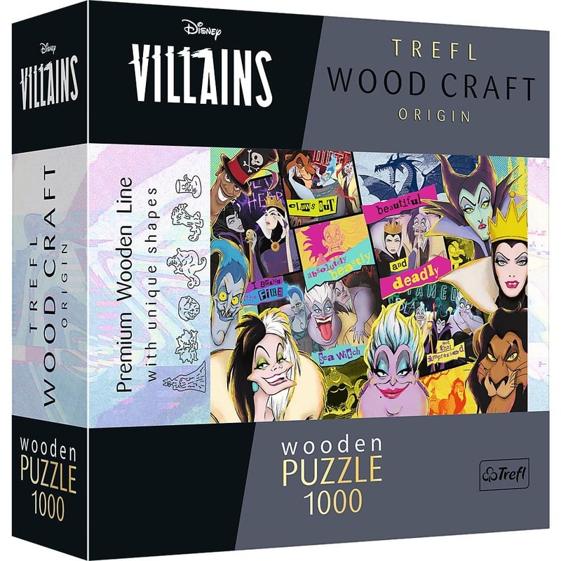 1000 Piece Wooden Puzzle - Disney Villains: Villains Reunion