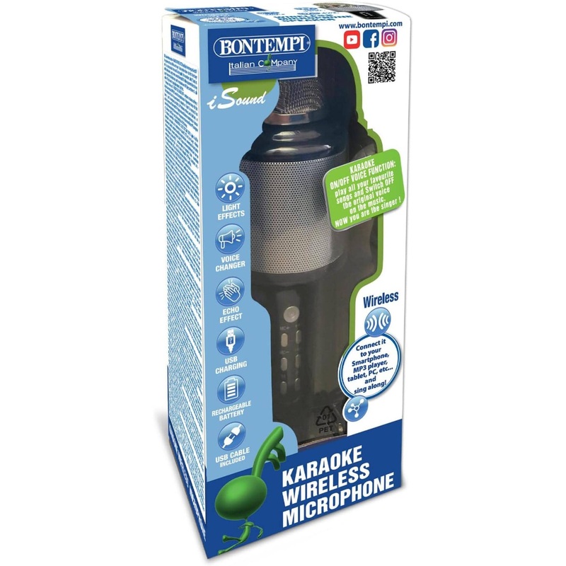 Wireless Karaoke microphone with speaker and light effects